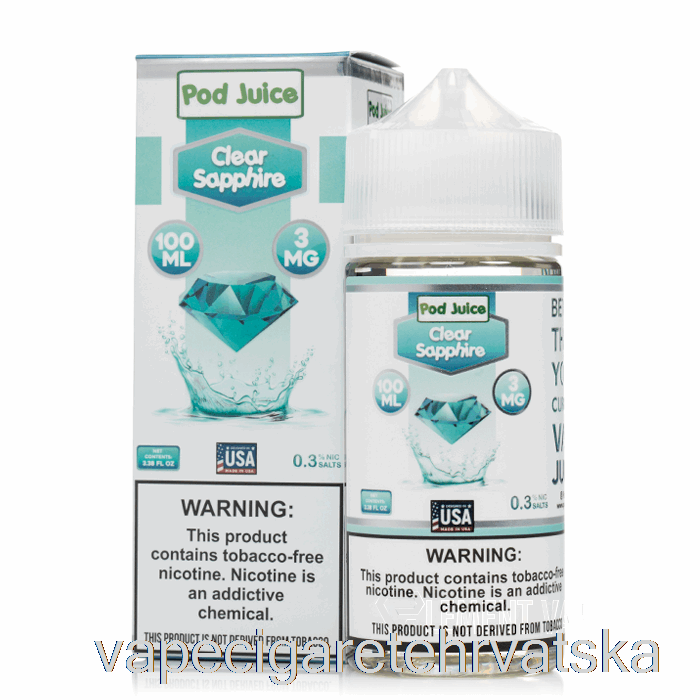 Vape Cigarete Prozirni Safir - Mahuna Sok - 100 Ml 3 Mg